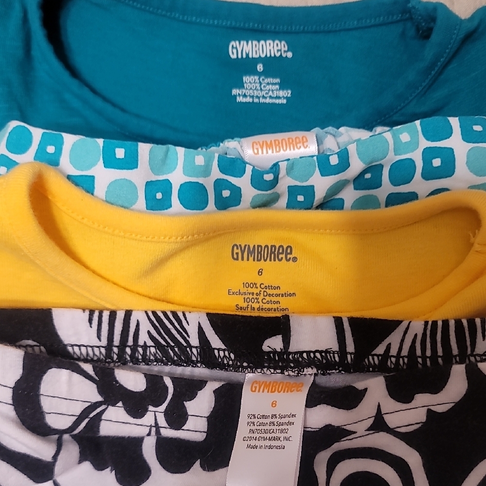 Gymboree Teal, Yellow, and Black Tops Set - Picture 2 of 5